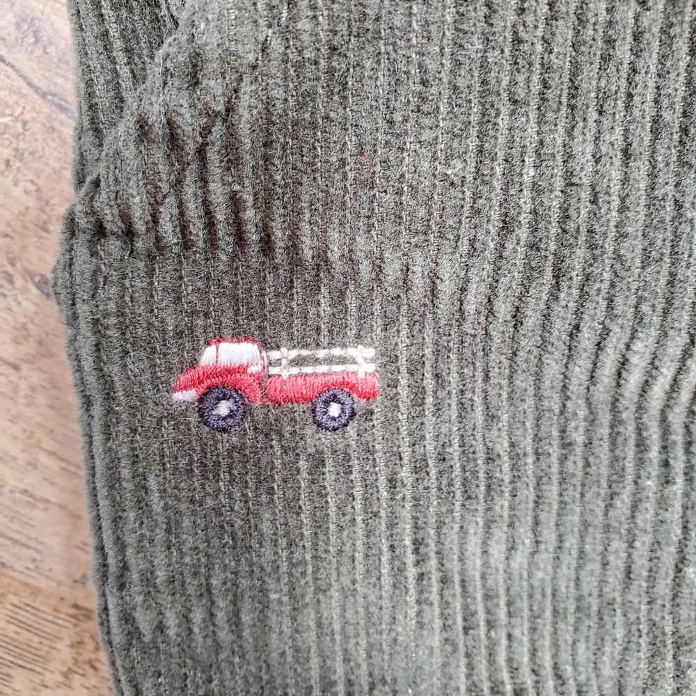 🚒GYMBOREE🚒 Olive Corduroy Firetruck Pants - Picture 3 of 6